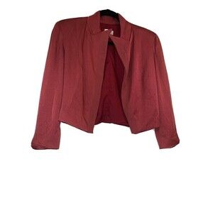 𝅺IORANE Womens‎  Jacket Size XSmall Burgundy